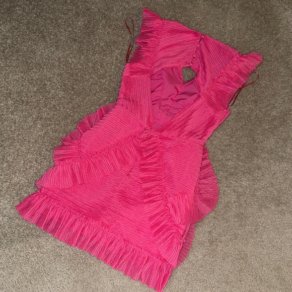 Pink Ruffled Dress - Picture 2 of 4